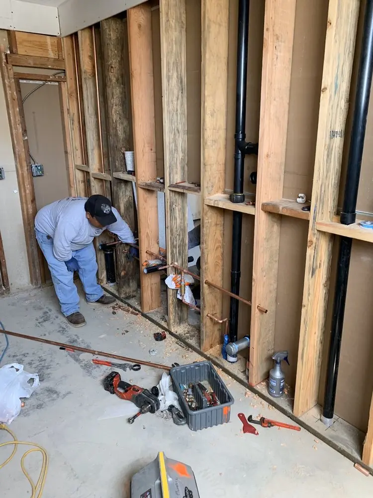 Commercial rough-in plumbing for Gas Line Repair in Half Moon